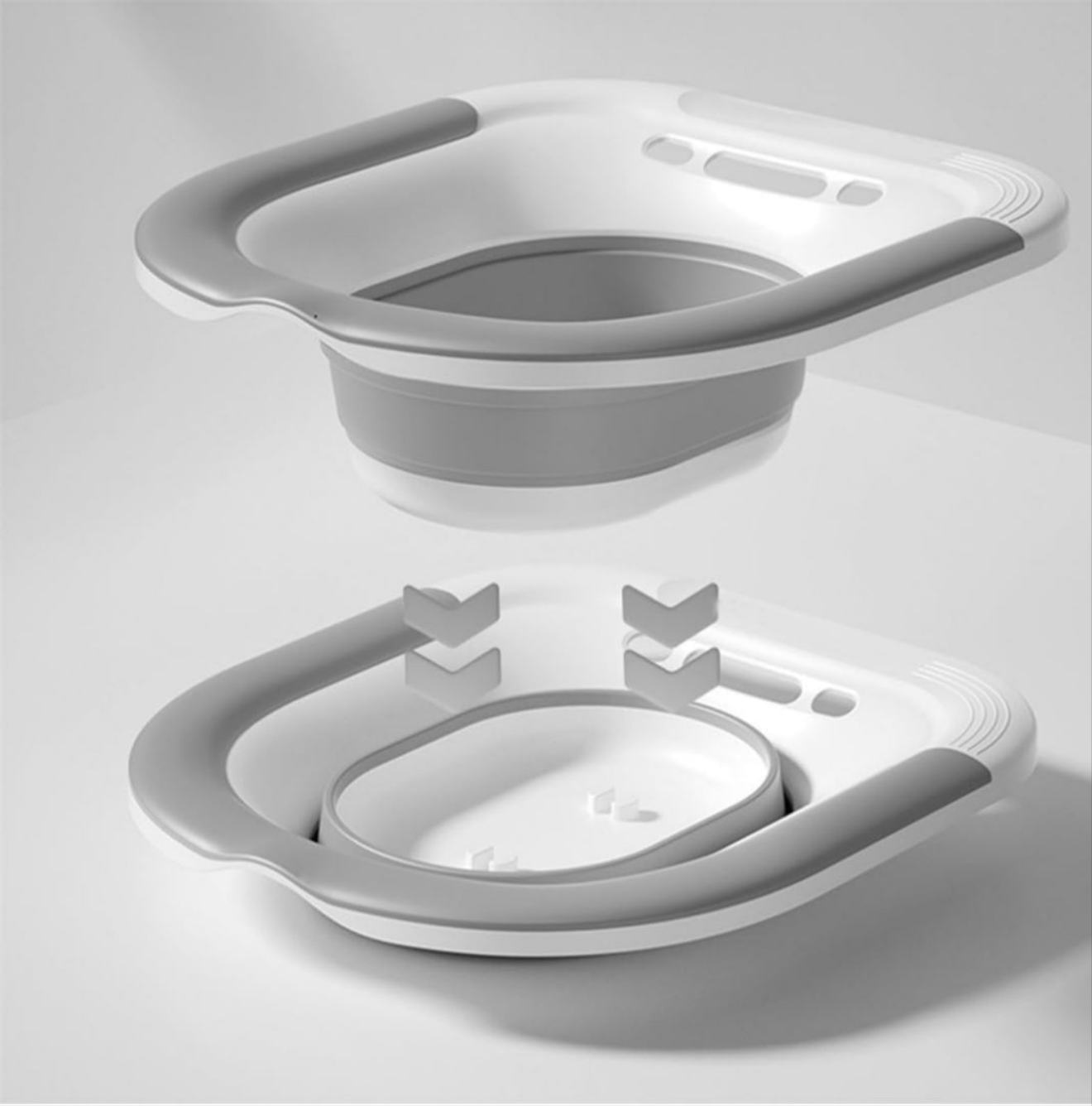 Foldable sitz bath with soft cushion