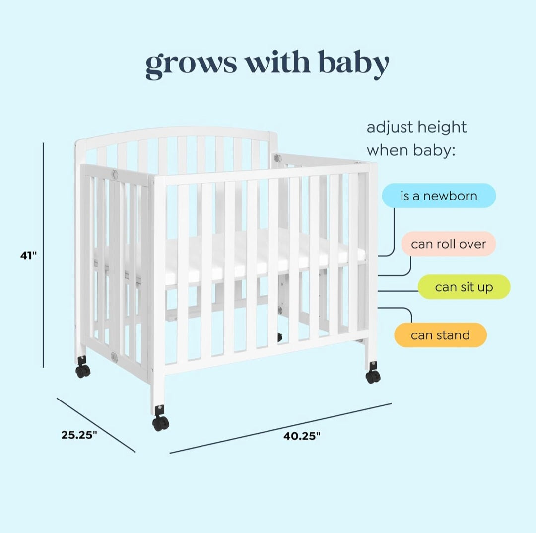 Graco grow with baby wooden crib