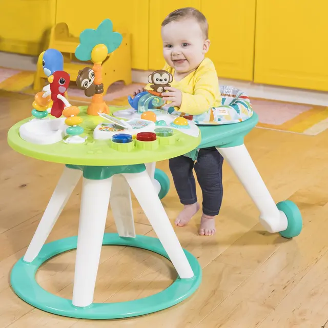 2-ni-1 Baby Walker & tabili aṣayan iṣẹ-ṣiṣe
