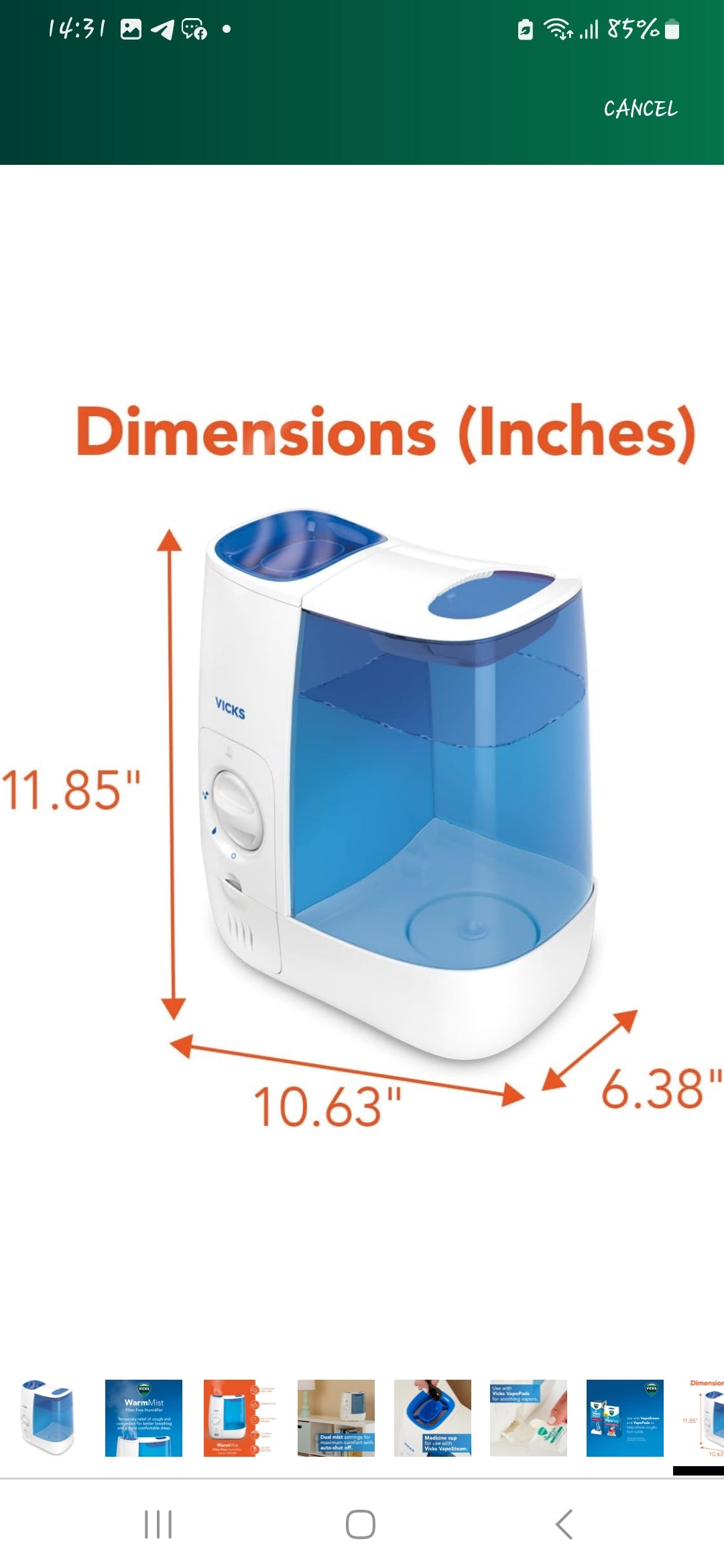 Vicks omo Humidifier