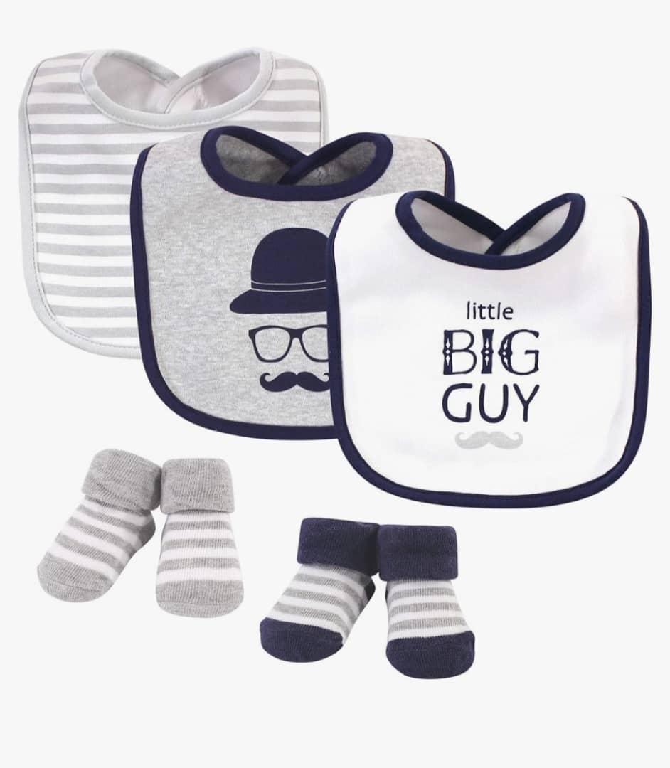 T18 Hudson omo tuntun bib ati booties ṣeto