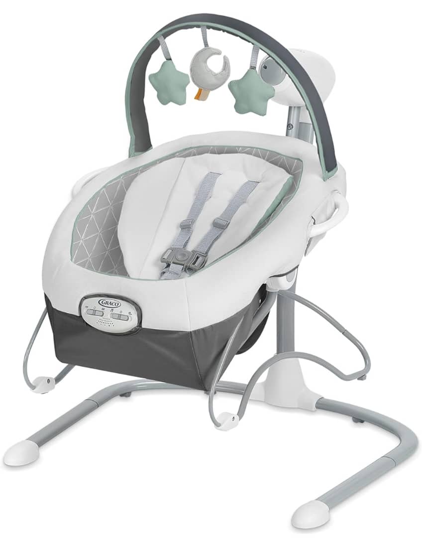 T33 Graco soothe ati sway Lx omo golifu ati bouncer