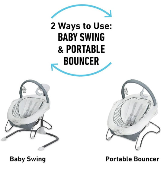 T33 Graco soothe ati sway Lx omo golifu ati bouncer
