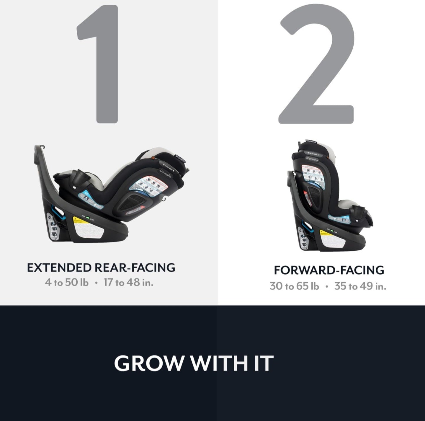 Evenflo Revolve360 Slim 2-in-1 Rotational Car Seat