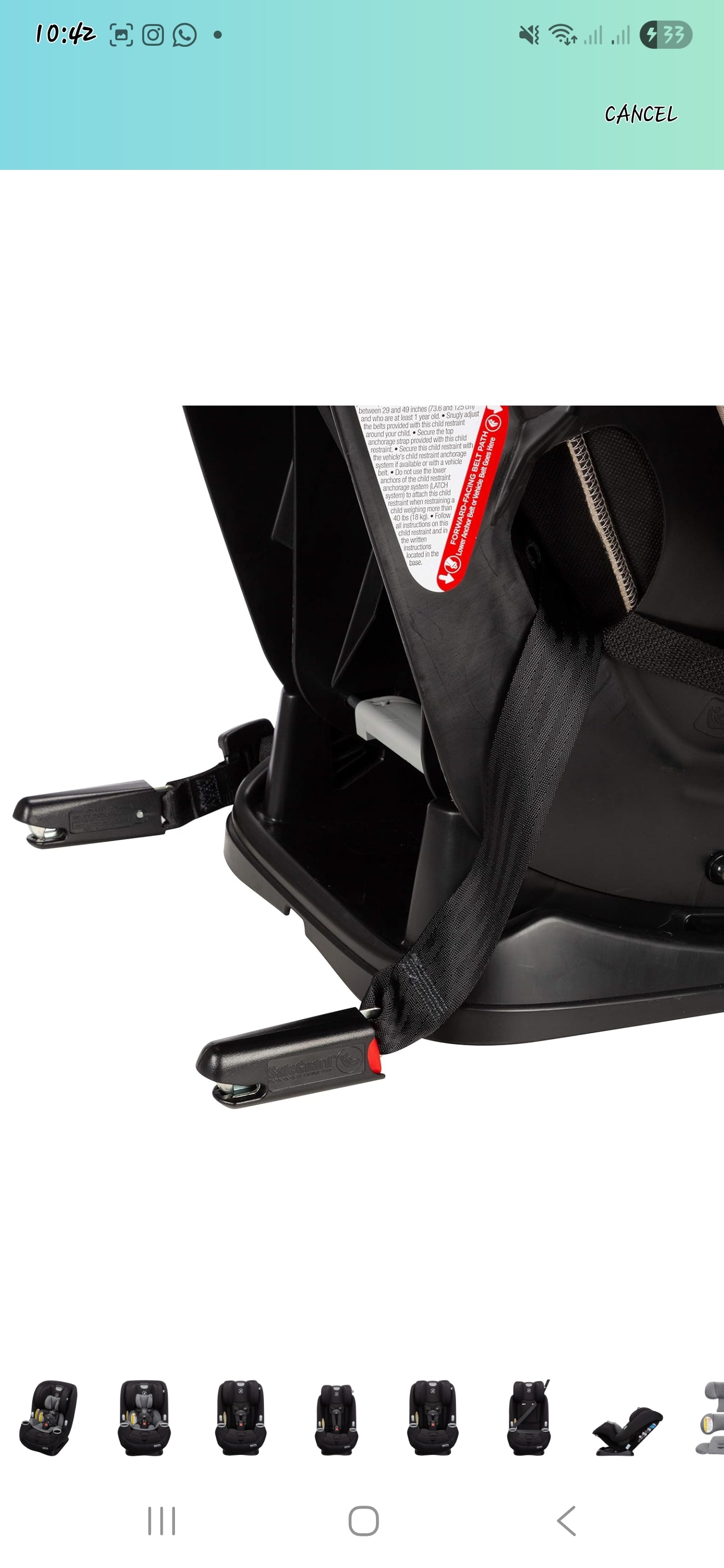 Maxi Cosi pria max all in one carseat