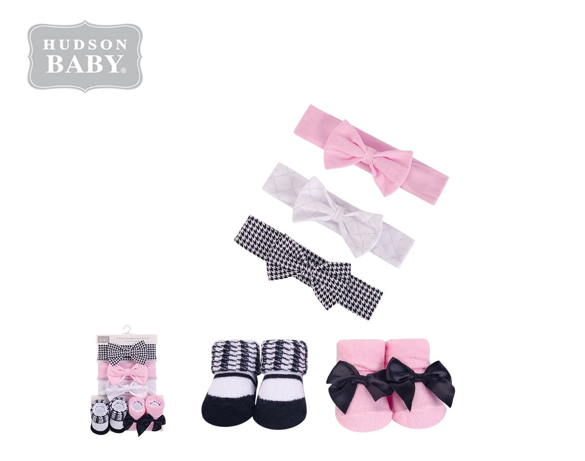 5pcs Ibamu headband ati booties ṣeto