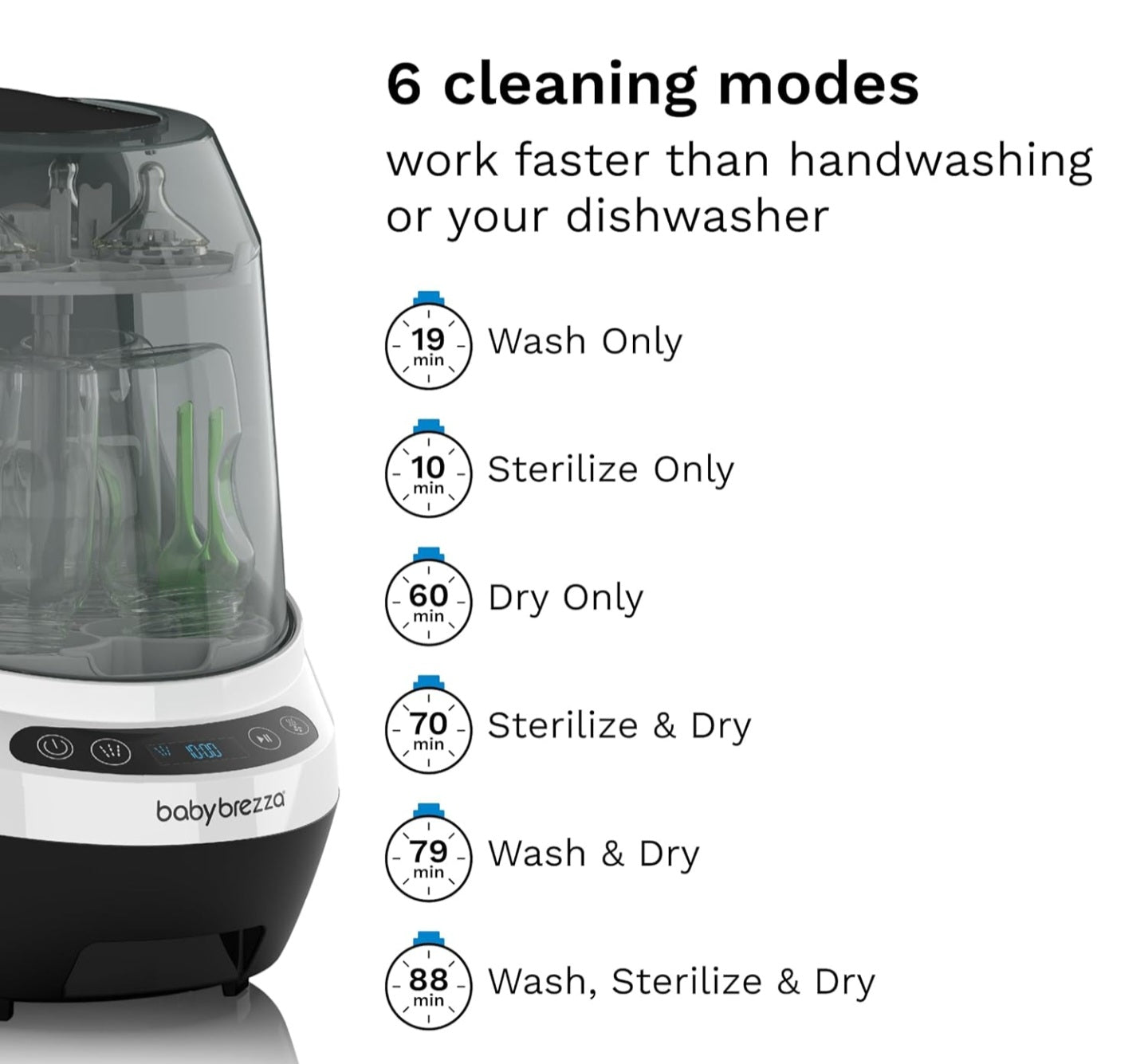 Baby Brezza Bottle Washer Pro - Baby Bottle Washer, Sterilizer + Drier