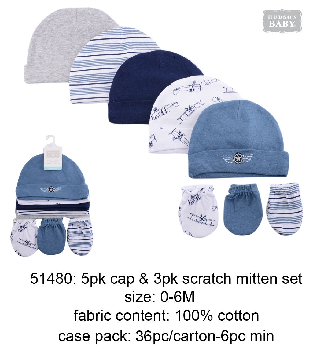 8pk Hudson fila ati mittens ṣeto