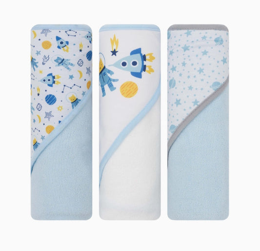 3pk Baby Hooded toweli ṣeto
